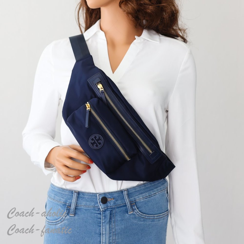 Tory Burch 82508 Nylon Belt Bag Fanny Pack Crossbody in Tory Navy